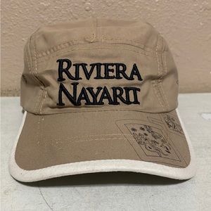 Riviera Nayarit Mexican Resort Lightweight Tan Hat Cap Strapback Turtle
